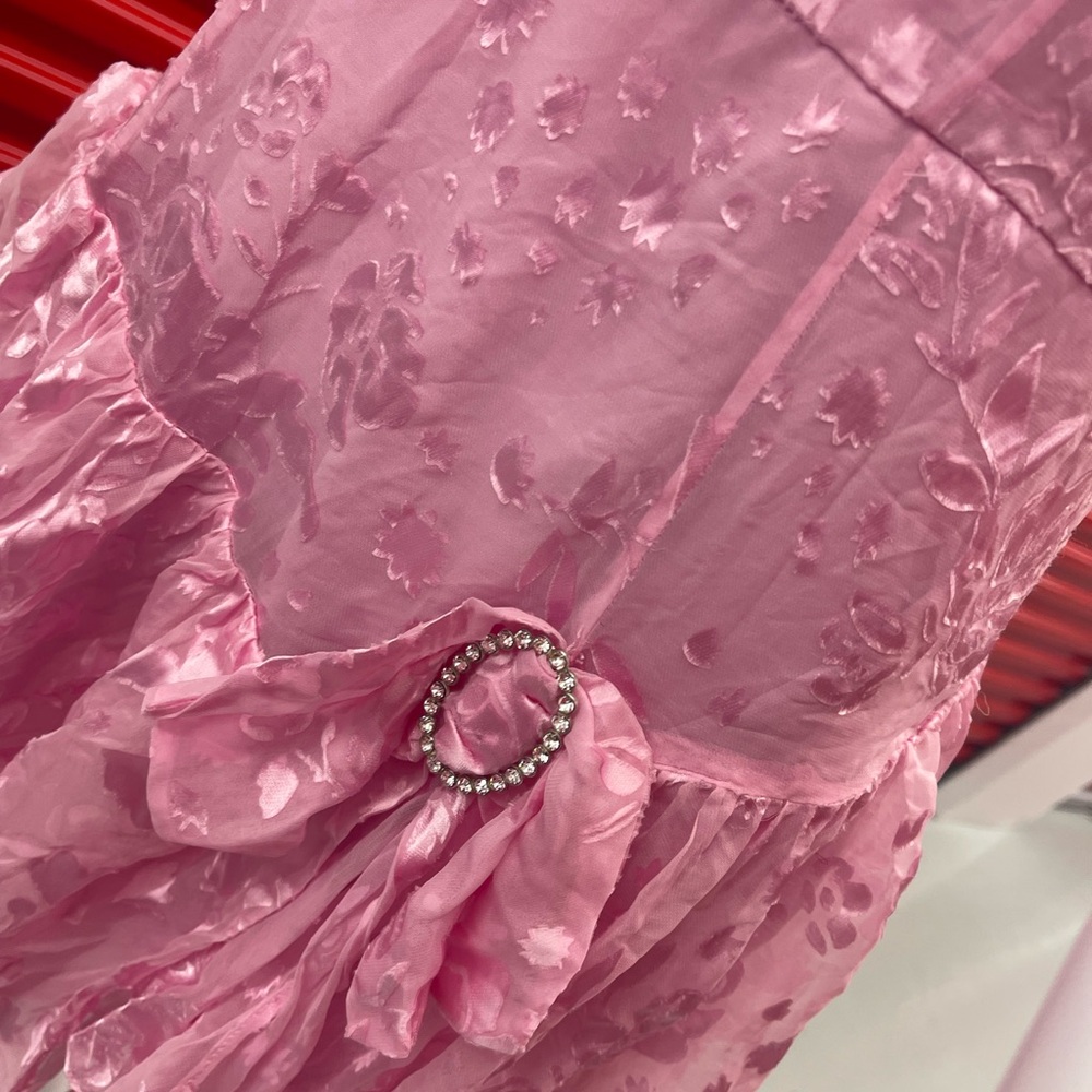 Pink Cosmo Asymmetrical Drapery Dress - Picture 9 of 15